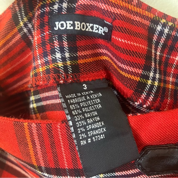 Joe Boxer Plaid Pleated Mini Skirt Sz 3 - Picture 3 of 4